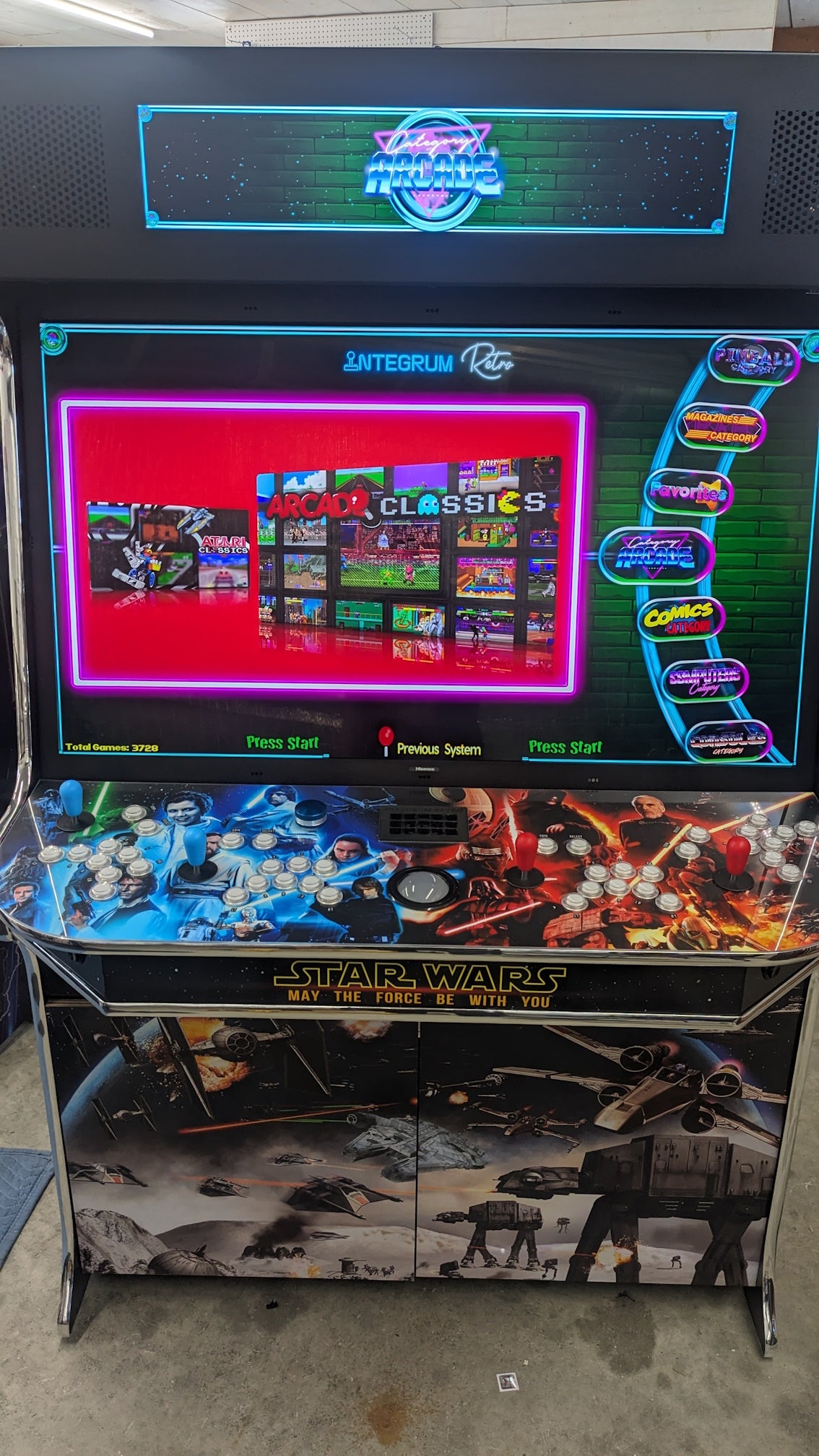 The ENVY  Ultimate 4-Player Retro Arcade Cabinet